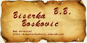 Biserka Bošković vizit kartica
